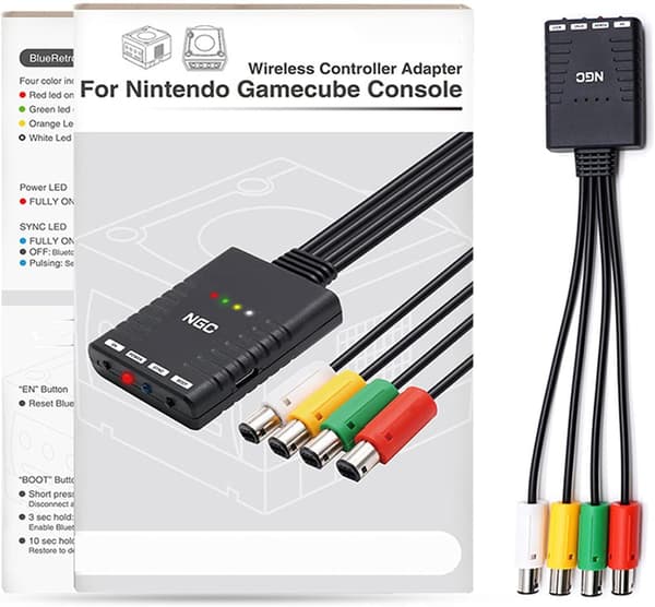 2025 Seneste Model til GC Controller Adapter, NGC Bluetooth Joystick Converter Controller til Wii til Pro til til til .
