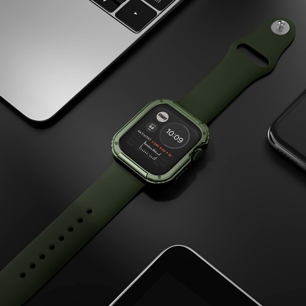 Robust Apple Watch Case 41Mm Series 7 & Series 8 med skärm Army Green 41mm