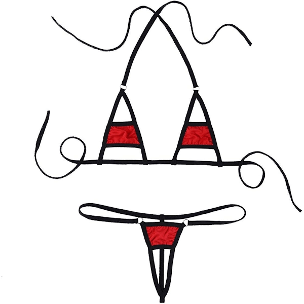 2025 Senaste Modell Kvinnor Sexig Halterneck Baddräkt Ihålig Mikro Mini Bikini 2 Delar Underklädesset
