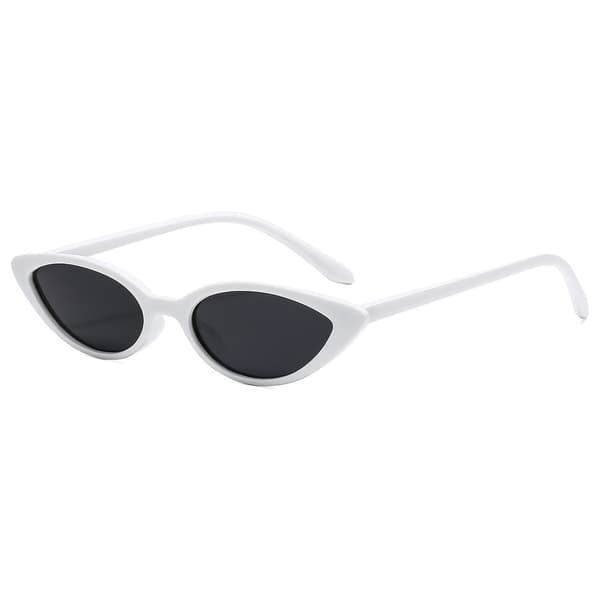 Retro cat-eye solglasögon för kvinnor, litet ansikte, triangulär ram, UV-skyddande solglasögon 2026 Translucent gray frame, light