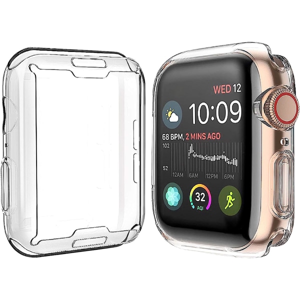 [2-pack] 40mm-fodral för Apple Watch Series 6 Transparent 40mm