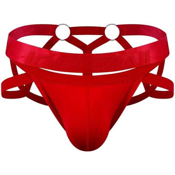 2025 Senaste Modell Herr Mesh Jockstrap Andningsbara Atletiska Stöd Herr Trosor Jock Strap Manliga Underkläder 253röd Large