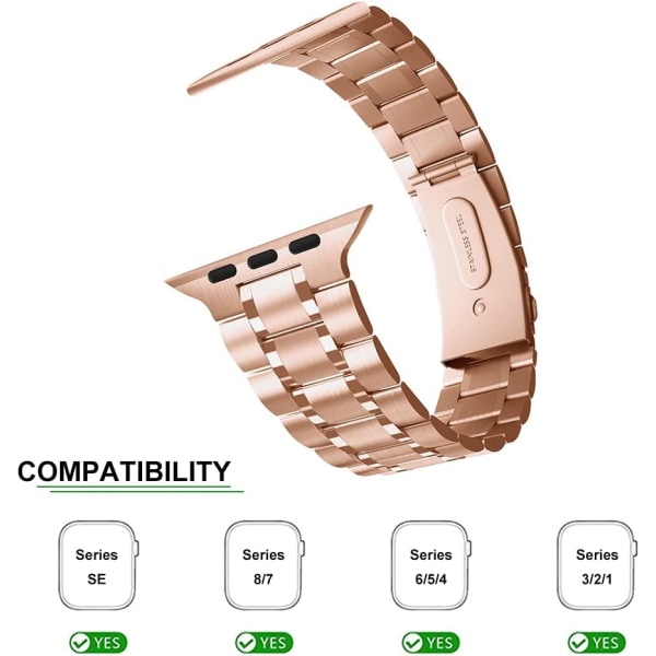 Kompatibel med Apple Watch Band 38mm 40mm 42mm 44mm Rose gold 38mm/40mm/41mm