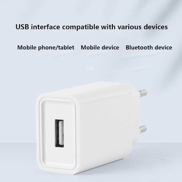 10W USB-lader 2-pakning 5V/2A USB-adapter USB-kontakt USB-strømforsyning