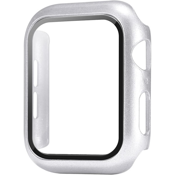 Glas+Skyddande Bumper-fodral med Härdat Glas Silver Series456 SE 40MM