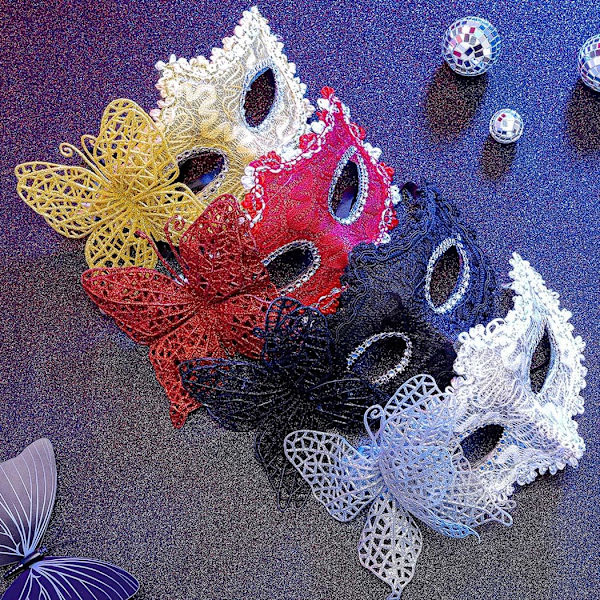 2025 Senaste Modellen Kostymmask för Kvinnor Fjärilsmask Venetiansk Karneval Halloween Mask Mardi Gras Halloweenfest Bal Maskerad