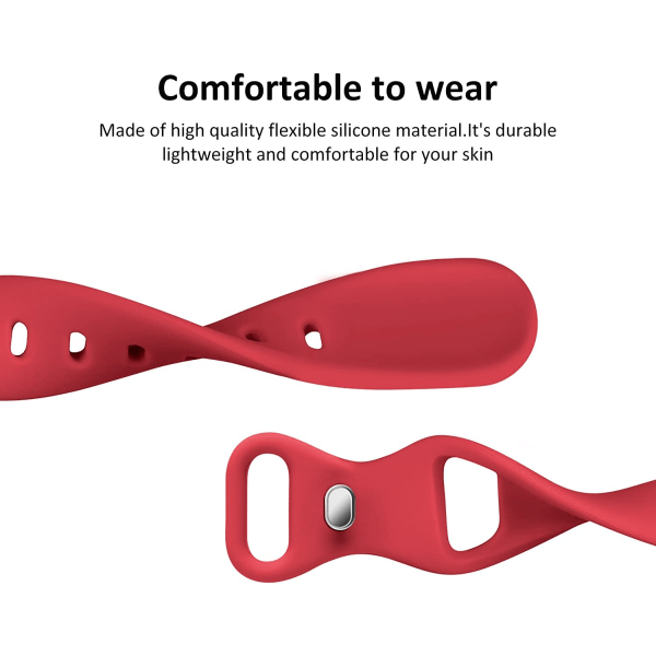 Armband Kompatibla med Apple Watch 38mm 40mm 41mm 42mm 44mm A,Red 38/40/41mm