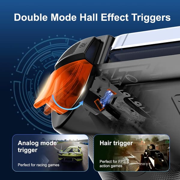 2025 Seneste Model Telefon Spilcontroller til Android & iPhone 15/16 Serien Hall Effect Joystick & Plug & Play USB-C Controller, Ingen Forsinkelse Præc