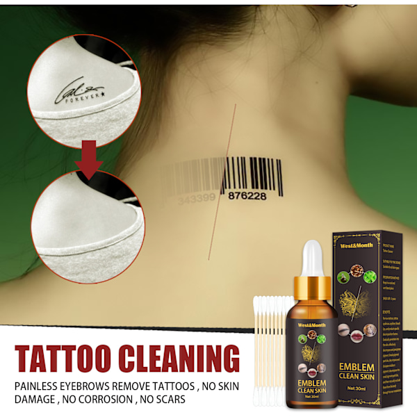 2025 Senaste Modell  Tar Bort Pigment Från Botten, Tatuering Rengöring Tatuering Bryn Broderi Bryn Rengöringslösning Tatuering Rengöringsmedel