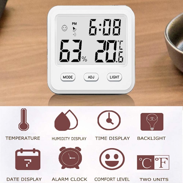 Digital Hygrometer Inomhus Termometer. Temperatur Luftfuktighet