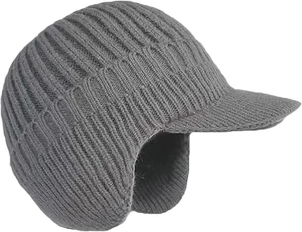 Mössa med skärm Stickad Varm Mössa
