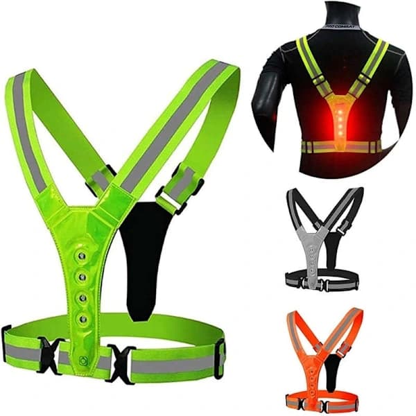 Refleksvest - LED-lys Orange
