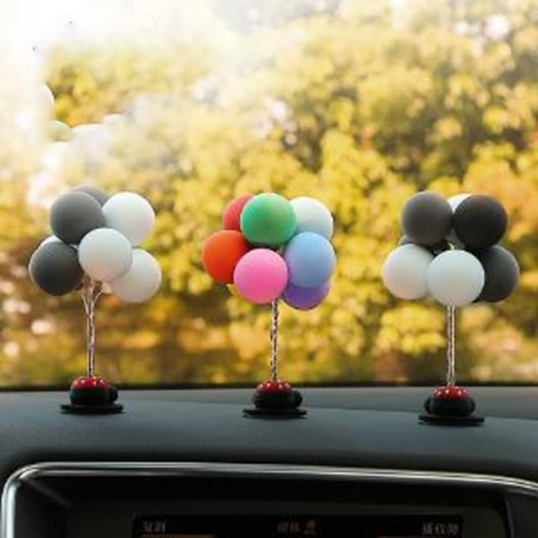 Auto Ornament Söt Ballong Bil Dekoration Mini Konsol Instrumentbräda