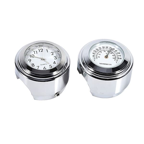 7/8\" 1\" Motorcykel Styr Montering Ur & Termometer Temp Hvid??