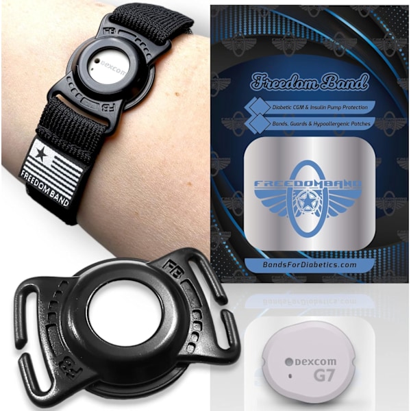 2025 Senaste Modell 4-18\" Tum Armband 360° Justerbart för Dexcom G7: Sändarskydd Sensoröverdrag Arm- & Benband - Inget Mer