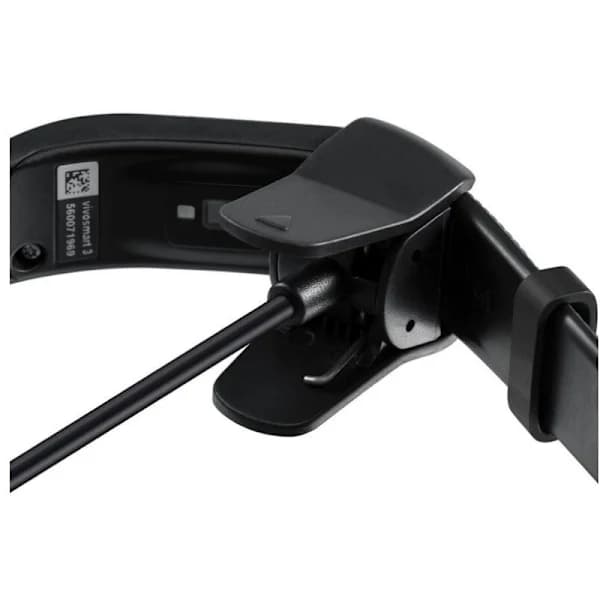 USB-opladerkabel med klips til Garmin Vivosmart 3 Sort