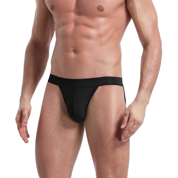 2025 Senaste Modell Herr Jock Strap för Dagligt Bruk, Klassisk Jockstrap Herr Tanga Underkläder Atletisk Support för Vardagsbruk Svart 4-pack Svart X