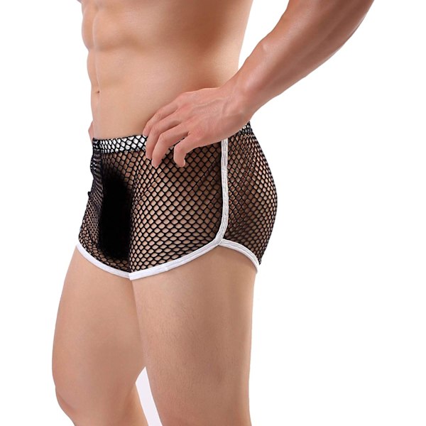 2025 Senaste Modell Herrkalsonger Sexiga Mesh Andningsbara Boxerkalsonger Låg Midja Coola Boxershorts Paket