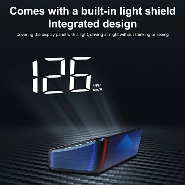 Bil speedometer HUD GPS Head Up Display Digitalt speedometer Hvit