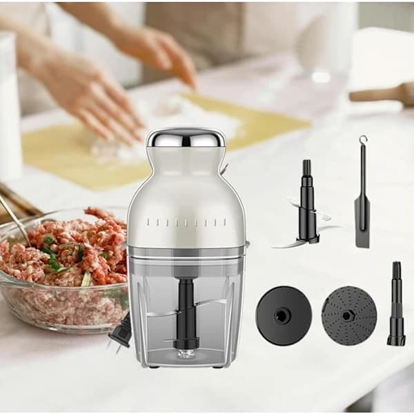 Multifunksjonell blender, fruktjuice, kjøttdeig, med flere tilbehør Blå