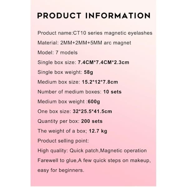 Magnetiske øjenvipper Sæt Model 7