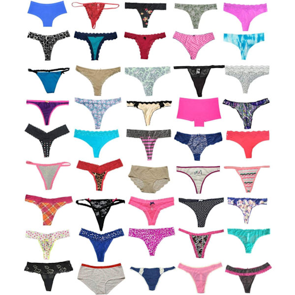 2025 Senaste Modell Underkläder för Kvinnor 8-pack Variation av G-String T-Back Stringtrosor Tanga ... Flerfärgad X-Large