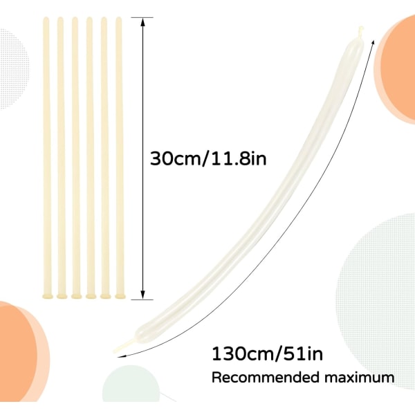 260 Stora Transparenta Ballonger för Ballongdjur, 100st Vridbara Ballonger