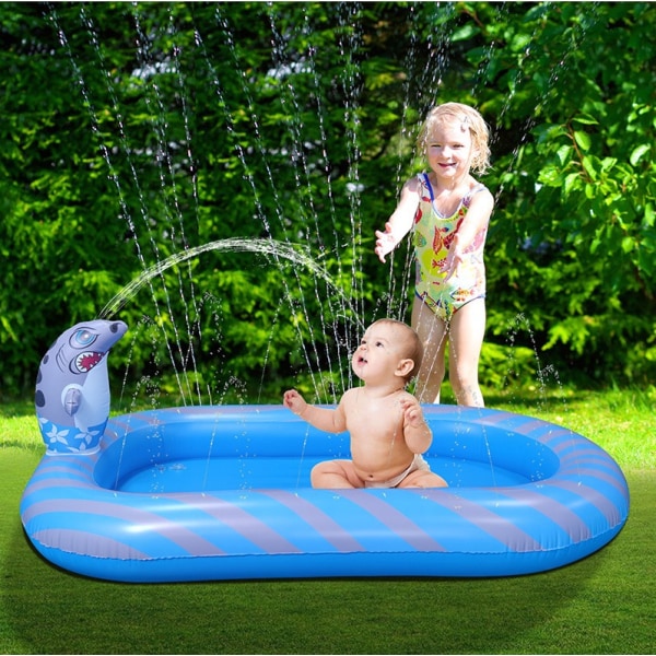 Uppblåsbar fontän utomhus gräsmatta barns vattenlek