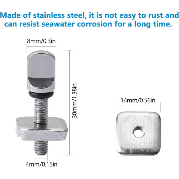 Surfbräda-Finskruvset i Rostfritt Stål - Ersättningstillbehör