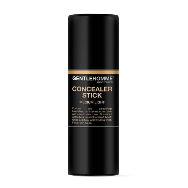 Herre Concealer Stick med børste til mørke rande, medium lys