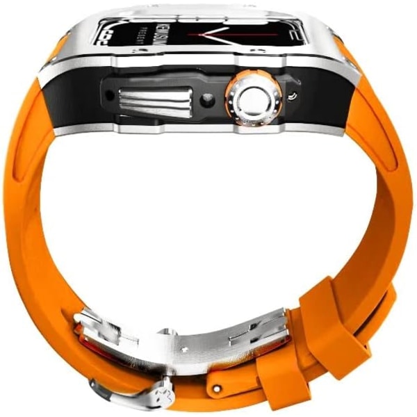 Rm mod-kit för Apple Watch Series 8 7 45 mm Metall Orangesb For 6 5 4 se 44MM