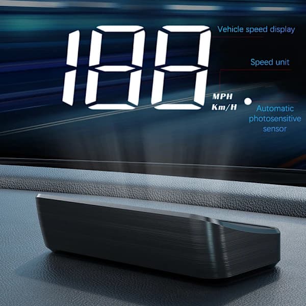 Bil speedometer HUD GPS Head Up Display Digitalt speedometer Hvit