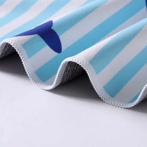 Dubbelsidig plysch strandhandduk printed med absorberande material 80*150cm