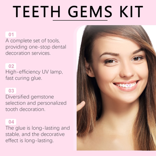 2025 Senaste Modell Dentalborr DIY Set Dental Skönhetsdekoration Borr Kombination Personlighet Glans Leende DIY Dentalborr Set