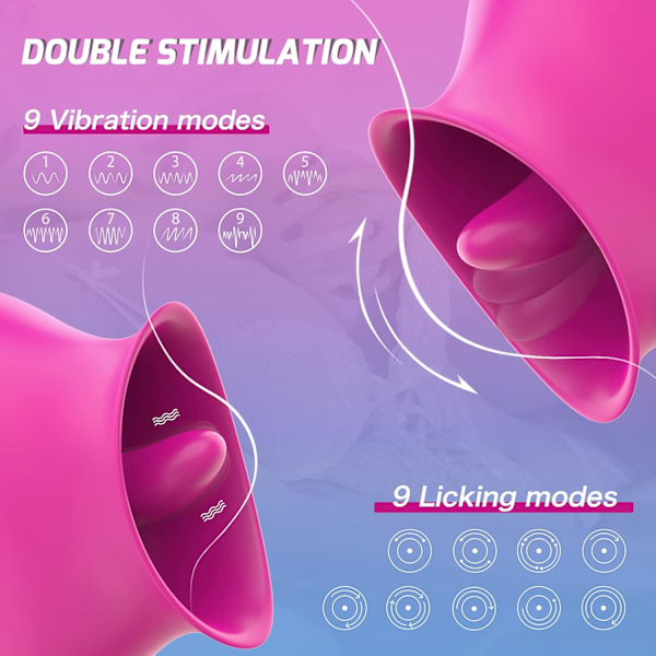 2025 Senaste Modell Vuxenleksaker Ros Klitorisvibrator, Tungleksak
