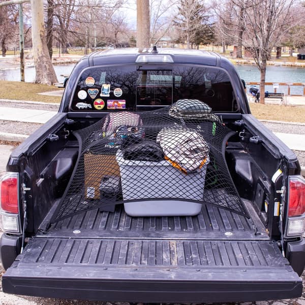 Højelastisk lastnet til pickup trucks, enkeltlags elastisk net til lastkasser, fast net til bagage. Double layer 100x120CM