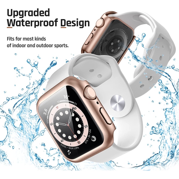 Vattentätt case för Apple Watch 44Mm Se (2:a generationen) Series 6 5 4 Original Gold 44mm