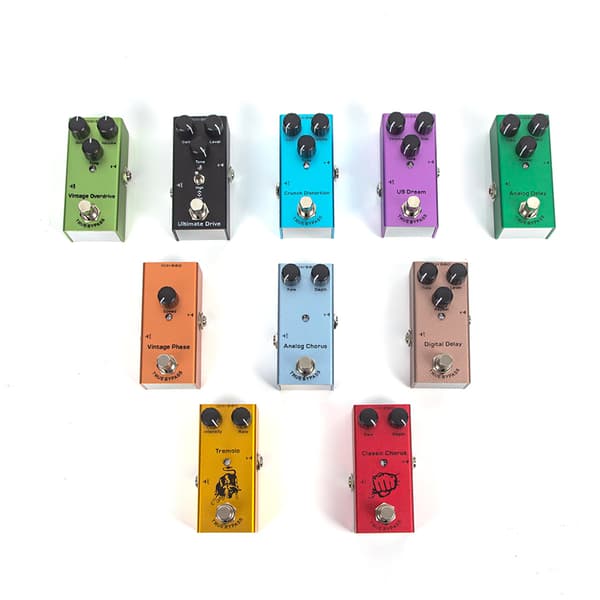 2025 Senaste Modell Elektrisk Gitarr Effekter Pedal Mini Enkel Typ DC 9V True Bypass Utrustad med USB5V till 9V boost-kabel Classic Overdrive