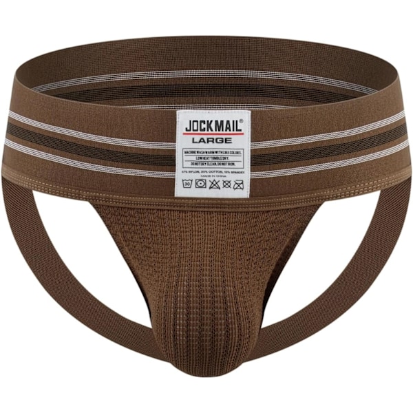 2025 Senaste Modell Herr Jock Strap Kalsonger Herr Trosor och Stringtrosor Herr Atletisk Jockstrap Underkläder Brun X-Large