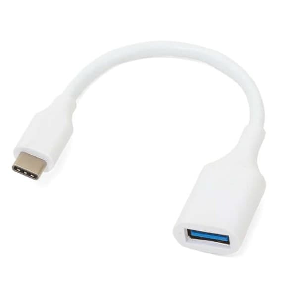 Sovitin - USB-C 3.0 (uros) - USB-A (naaras) Valkoinen