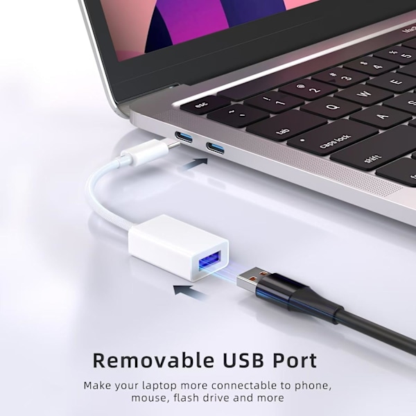 Högkvalitativ helt ny USB C till USB 3.0 Adapter [2-pack], USB C Hane till USB Hona OTG Kabel Thunderbolt3 till USB Adapter Kompatibel