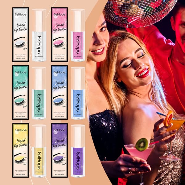 Glittrande flytande ögonskugga Glittrande flytande makeup ögonskugga