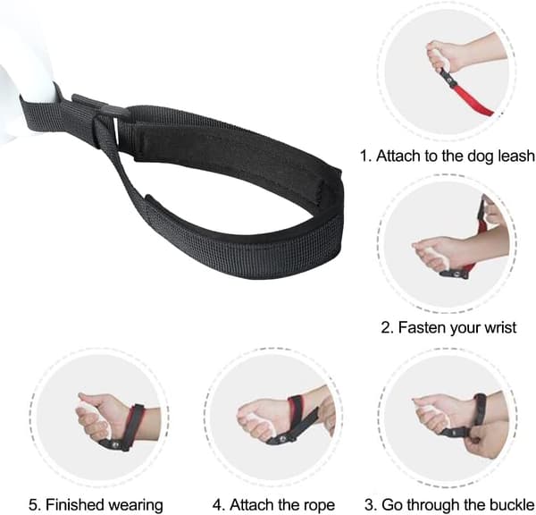 Hundhandledssäkerhetsrem - Infällbart handsfree-koppel