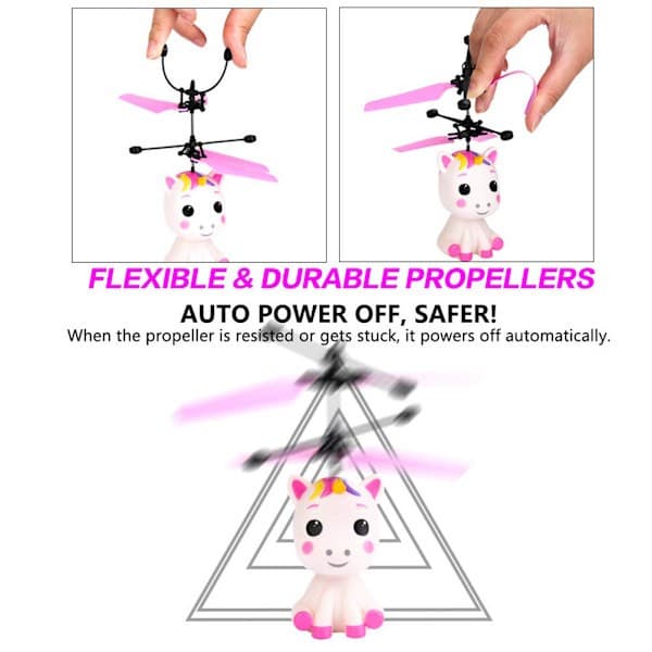 Håndstyret flyvende legetøjshelikopter med LED-lys
