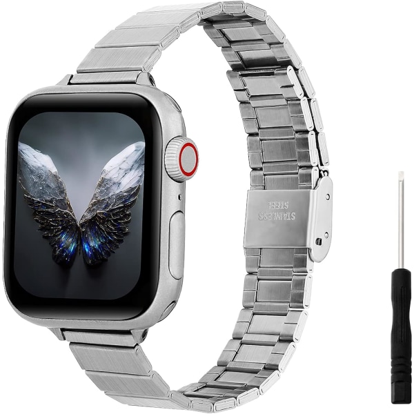 Watch i rostfritt stål för kvinnor, kompatibelt för Apple Watch