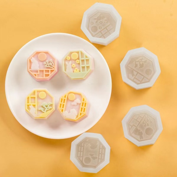 4st midhöstfestivalen Månekanin Snowskin Mooncake Molds