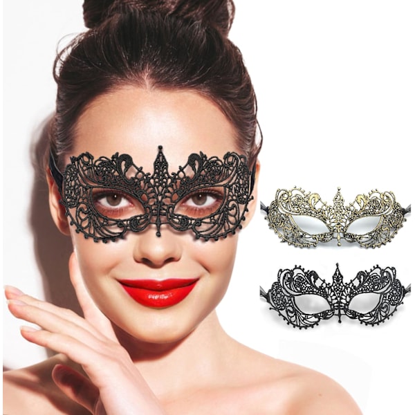 2025 Senaste Modell Dam Maskeradmask Venetiansk Spets Ögonmask Fest Bal Kostym Karneval Festtillbehör