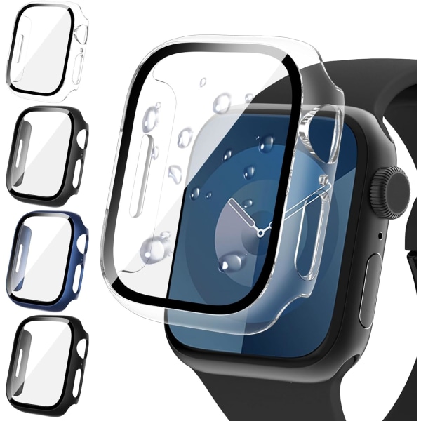 4-pack för Apple Watch-fodral Serie 9 Serie 8 Serie 7 41 mm, iWatch