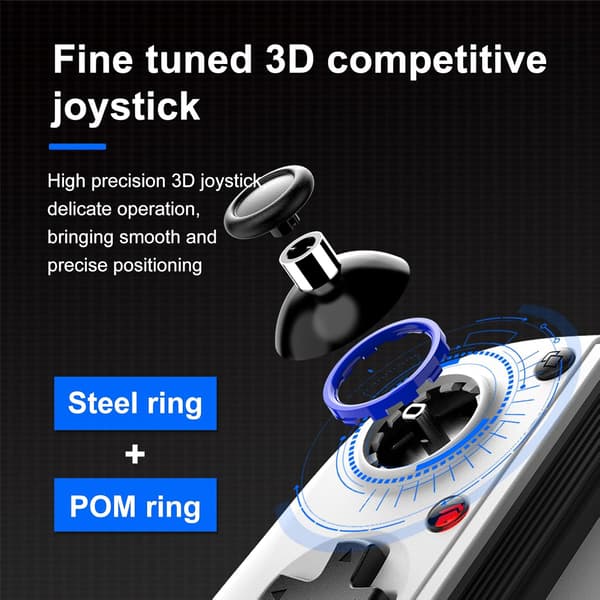2025 Seneste Model Mobil Spilcontroller med Hall Effect Joysticks, Multi-Platform Trådløs Spilcontroller, 1500mAh, BT 5.2, Turbo/Mac