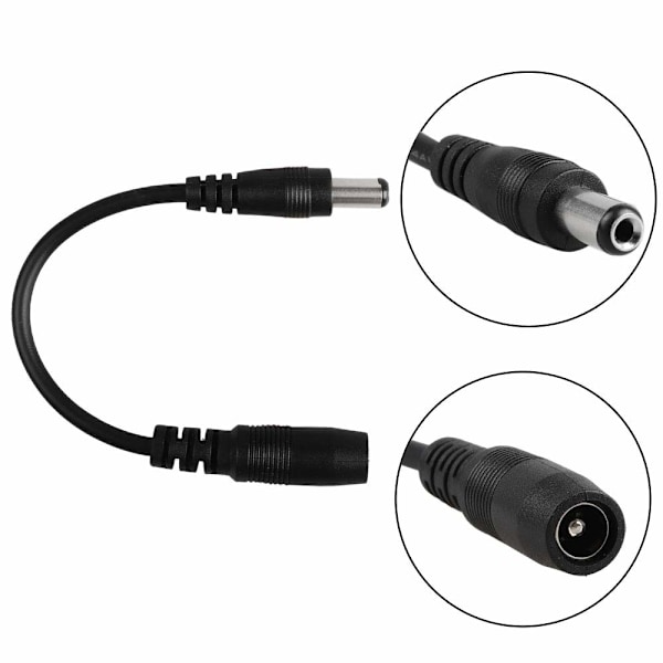 Högkvalitativ helt ny Omvänd Polaritetsomvandlarkabel 5.5 X 2.1 för Keyboard Gitarr Effektpedal (2 st)